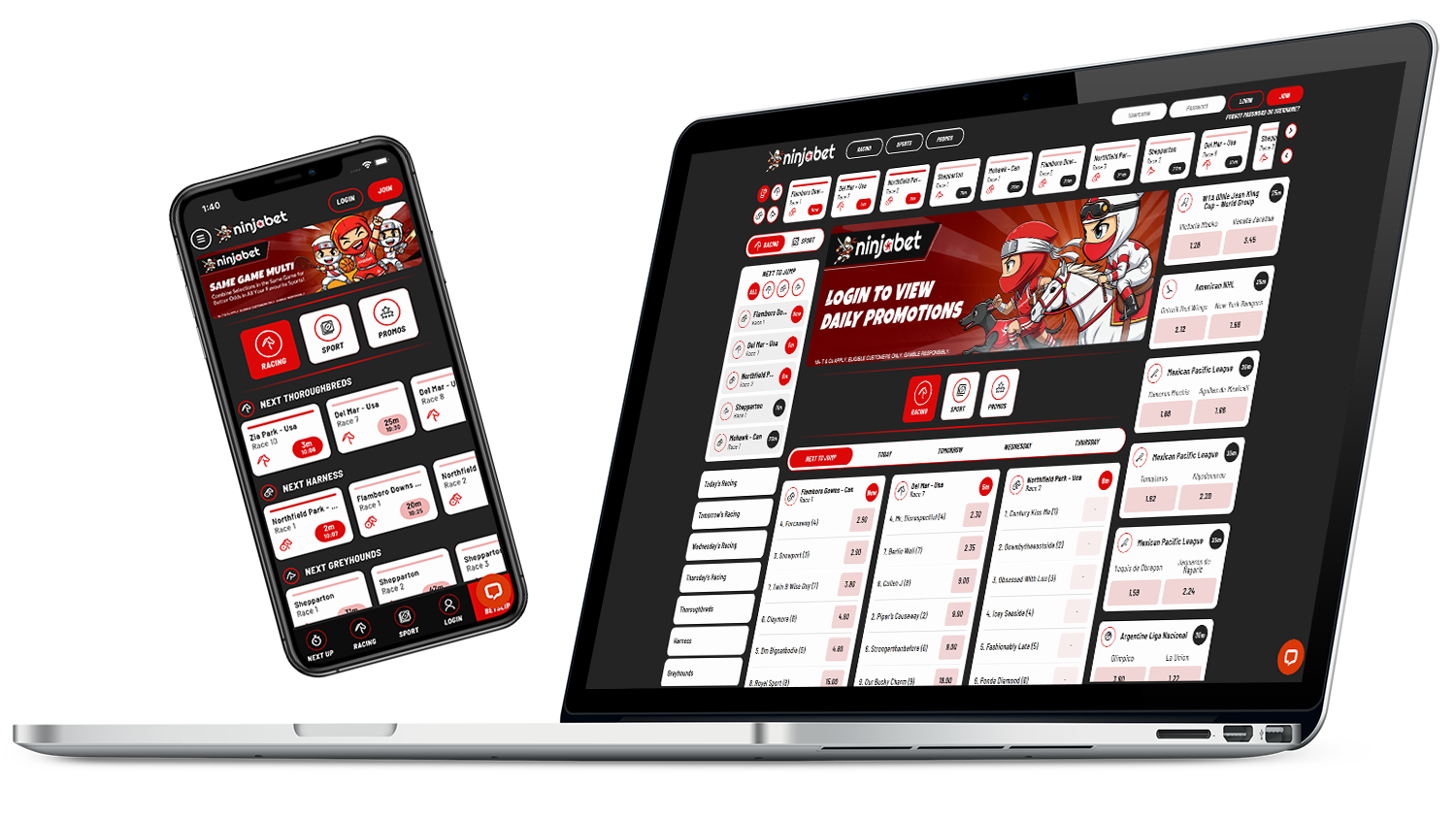 NinjaBet Portfolio Scroller Image